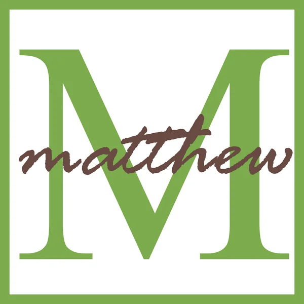 Mateusz nazwa monogram — Zdjęcie stockowe