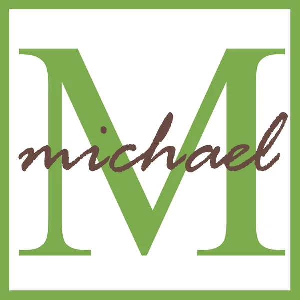 Michael Name Monogram — Stock Photo, Image