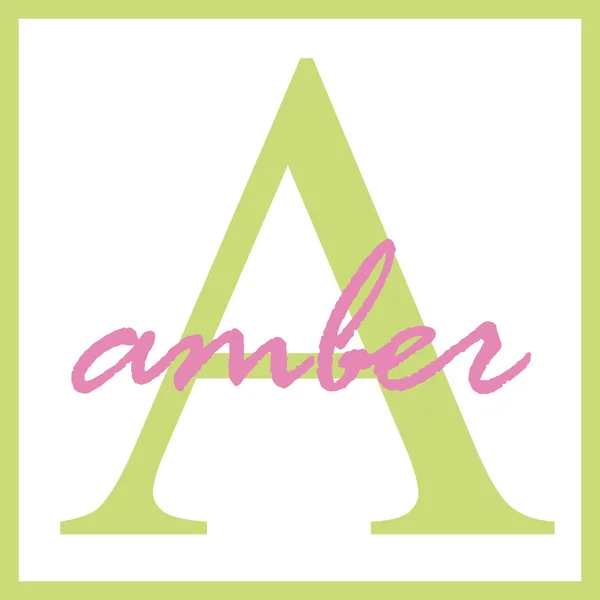 Amber Name Monogram — Stock Photo, Image