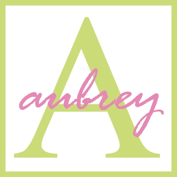 Aubrey adı monogram — Stok fotoğraf