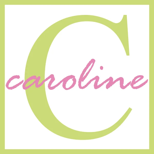 Caroline adı monogram — Stok fotoğraf