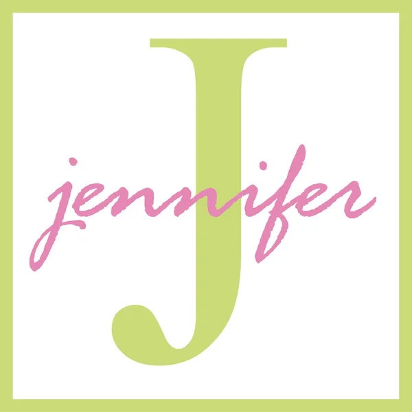 Jennifer Name Mongram — Stock Fotó