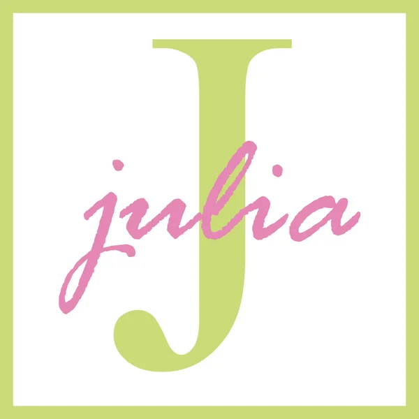 Julia adı mongram — Stok fotoğraf