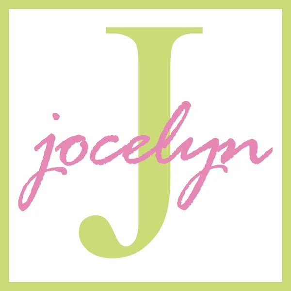 Jocelyn adı monogram — Stok fotoğraf