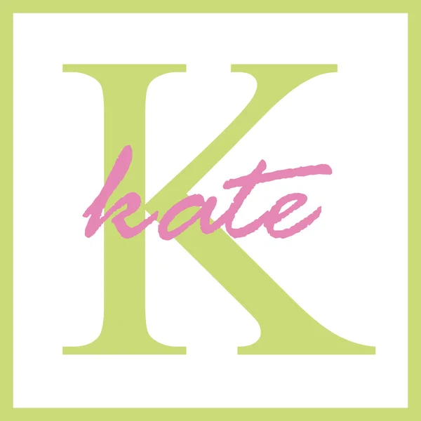 Kate naam monogram — Stockfoto