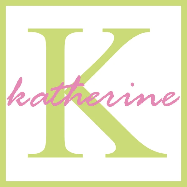 Katherine Name Monogram — Stock Photo, Image