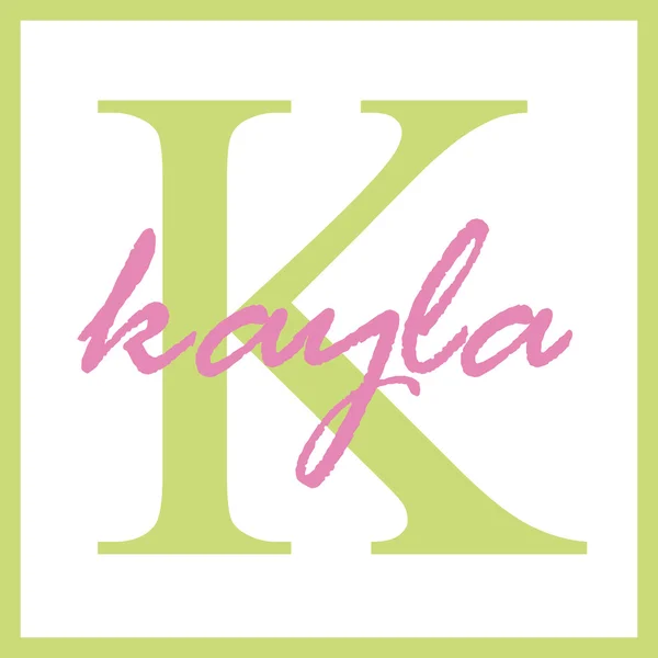 Kayla Name Monogram — Stock Photo, Image