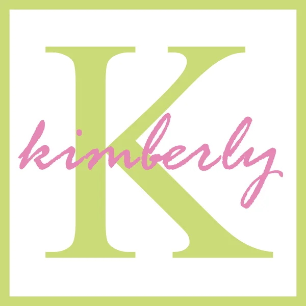 Kimberly naam monogram — Stockfoto