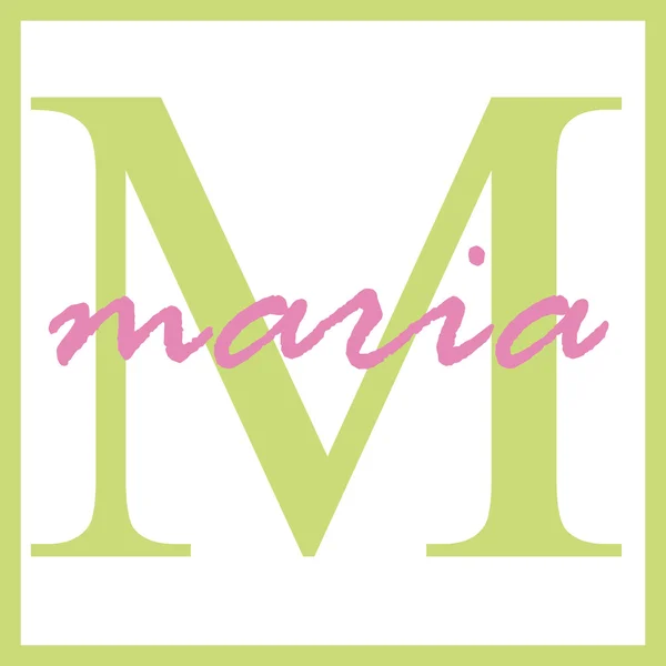 Maria Name Monogram — Stock Photo, Image