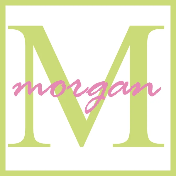 Morgan Name Monogram — Stock Fotó