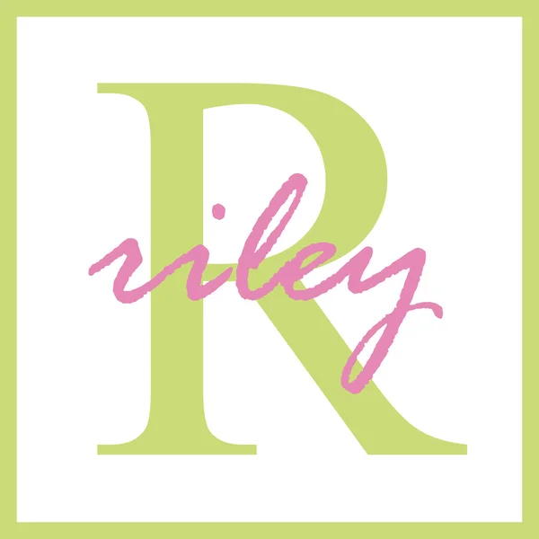 Riley Name Monogram — Stock Fotó