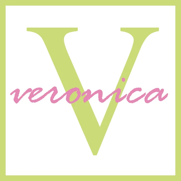 Veronica Name Monogram — Stock Photo, Image