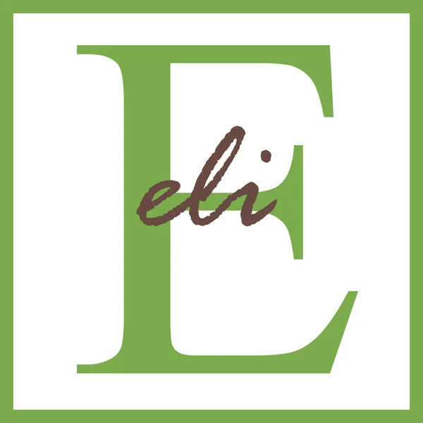 Eli nazwa monogram — Zdjęcie stockowe