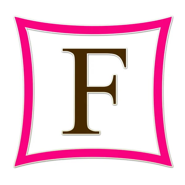 F rosa und braunes Monogramm — Stockfoto