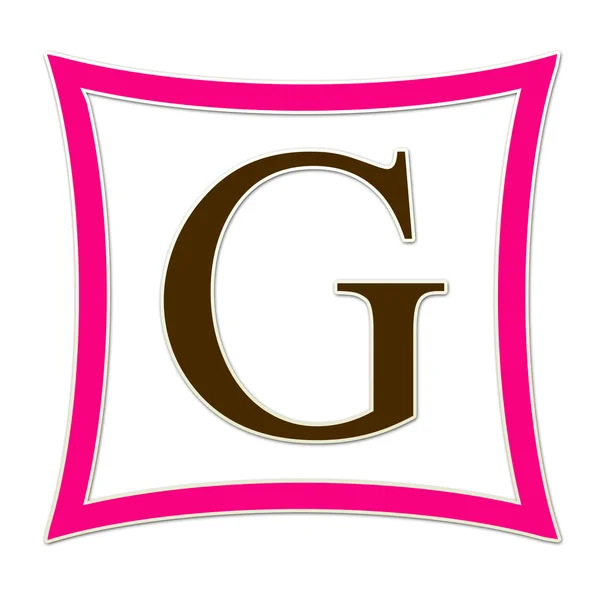 G roze en bruine monogram — Stockfoto