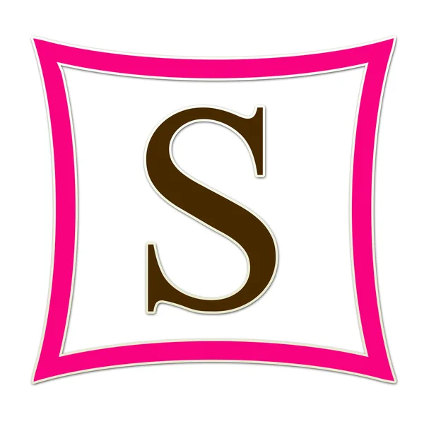 S roze en bruine monogram — Stockfoto