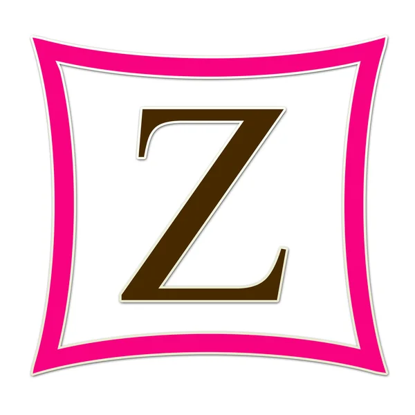 Z Monograma rosa y marrón — Foto de Stock