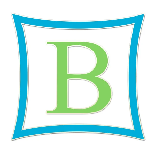 B Monogramme bleu et vert — Photo