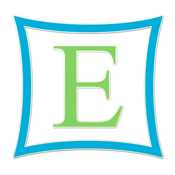 E Blue And Green Monogram — Stock Photo, Image