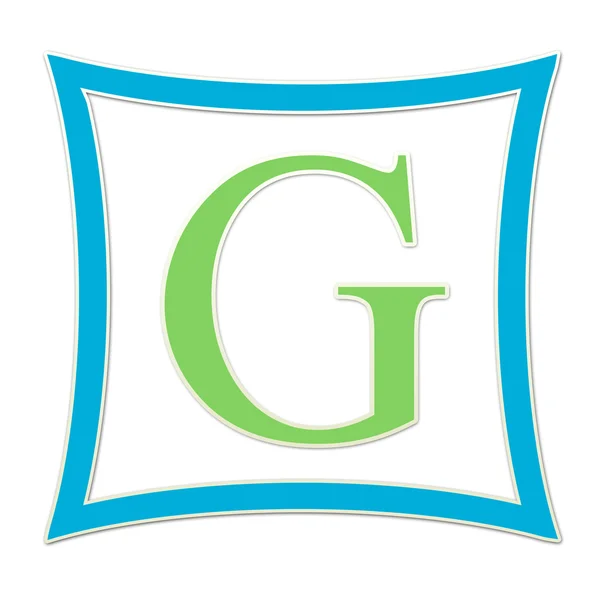 Μπλε και πράσινο μονόγραμμα g — Φωτογραφία Αρχείου