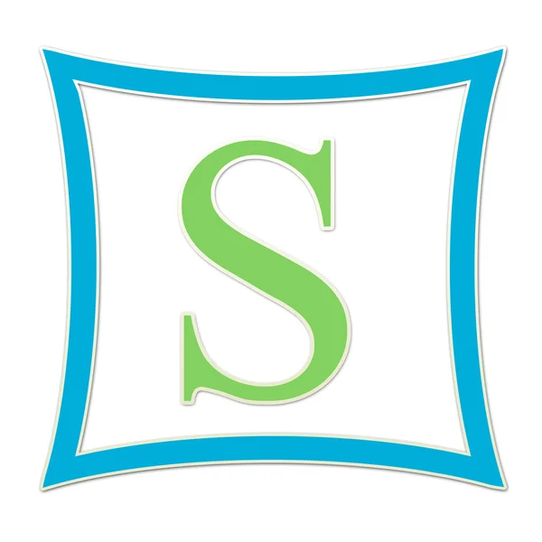 S Monogramma blu e verde — Foto Stock