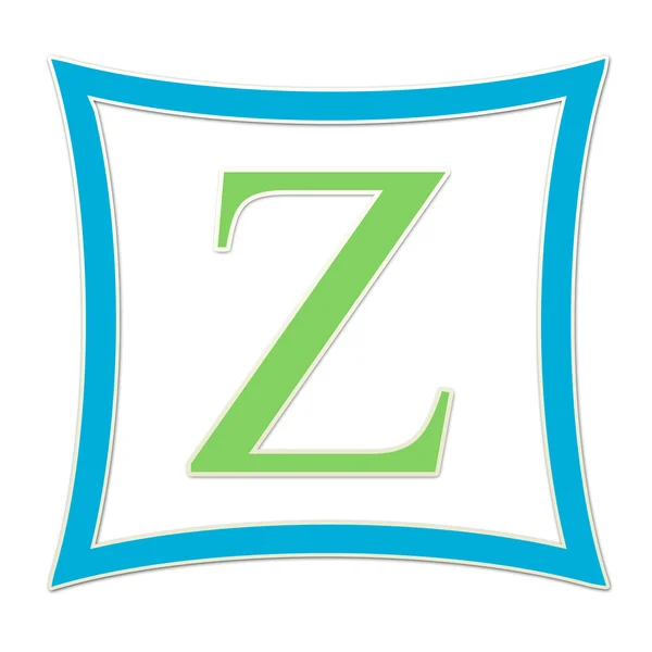 Z mavi ve yeşil monogram — Stok fotoğraf