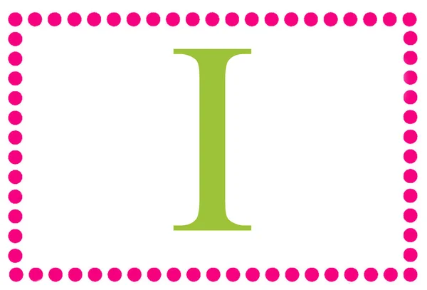 Monogramme rectangulaire rose et vert I — Photo