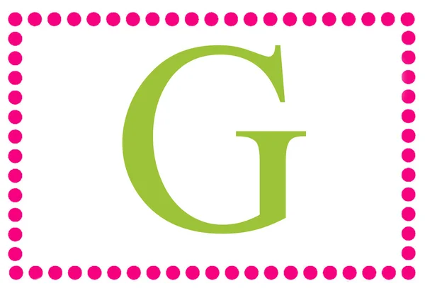 G rosa & gröna rektangulära monogram — Stockfoto