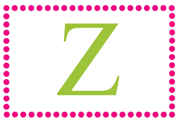 Z Monograma rectangular rosa y verde —  Fotos de Stock
