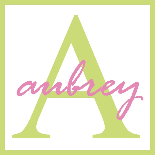 Aubrey Name Monogram — Stock Photo, Image