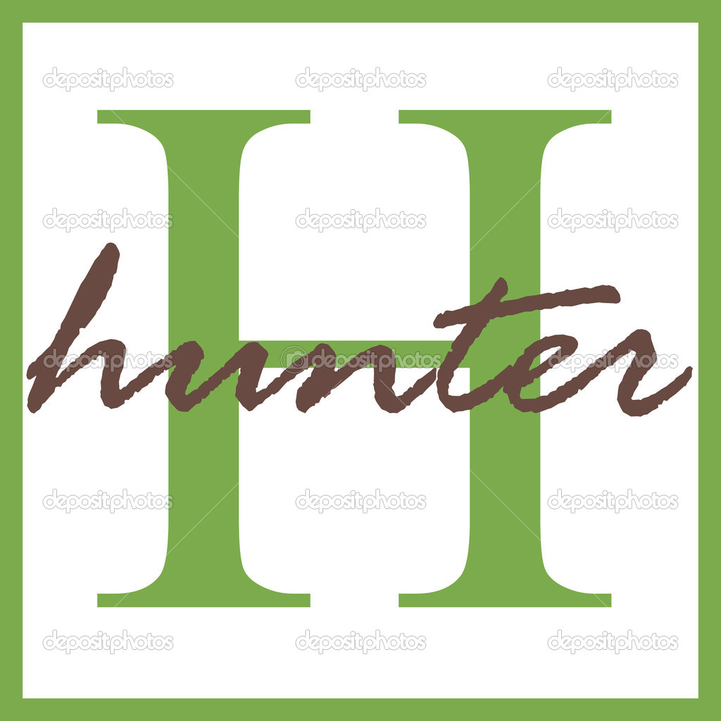 Hunter Name Monogram — Stock Photo © StayceeO #12200639