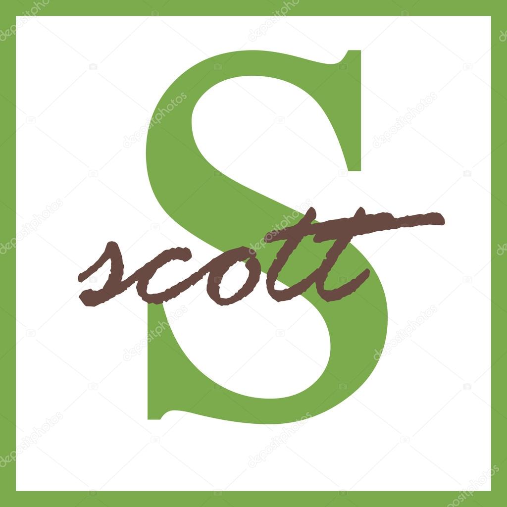 Scott Name Monogram ⬇ Stock Photo, Image by © StayceeO 12200771