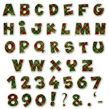 Noel ekose alfabe ayarla