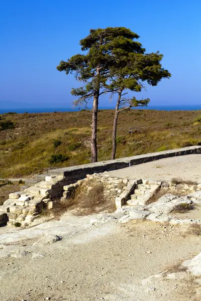 Antické ruiny Kameiros - Rhodos — Stock fotografie