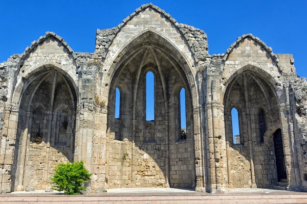 Romaanse basiliek ruïnes van Rhodos — Stockfoto