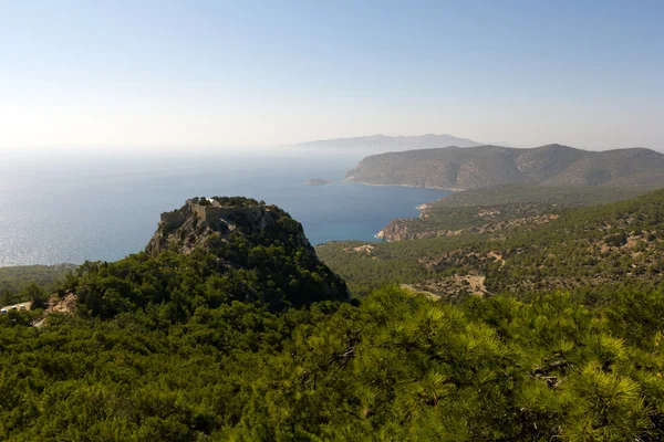 Hrad Monolithos rytířů — Stock fotografie