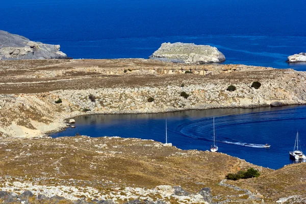 Vista na Baía de Lindos — Fotografia de Stock