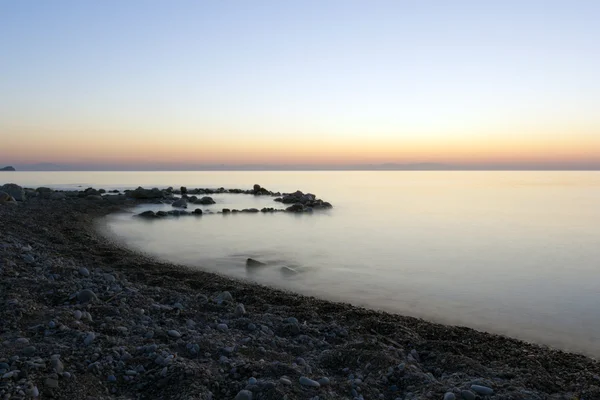 Nascer do sol em Rhodes Beach — Fotografia de Stock