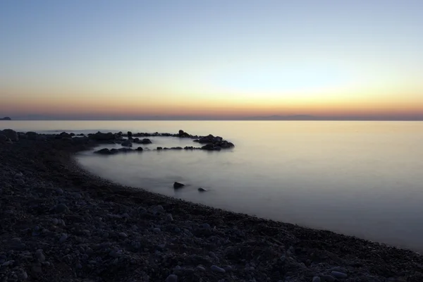 Nascer do sol em Rhodes Beach — Fotografia de Stock