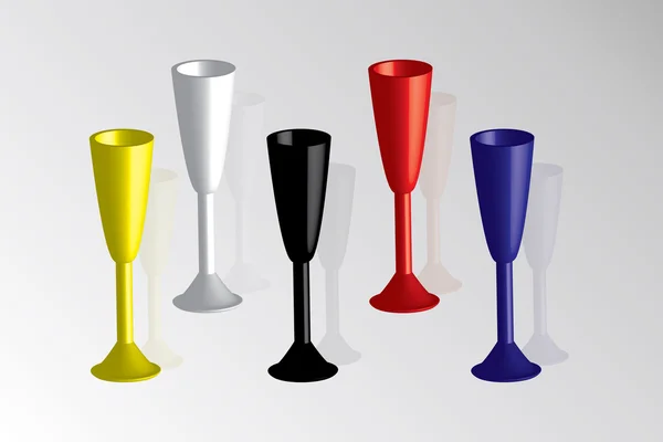 Vasos para champán — Archivo Imágenes Vectoriales