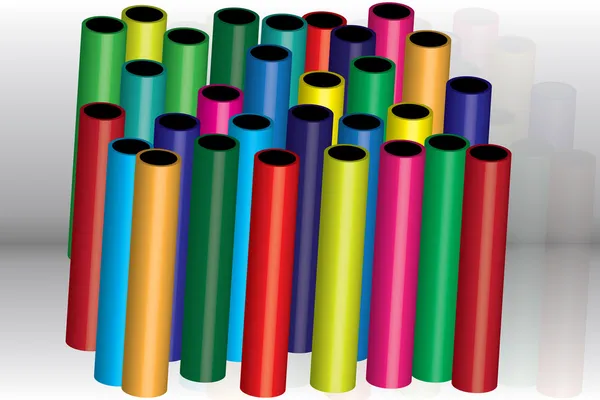 Tubes colorés — Image vectorielle
