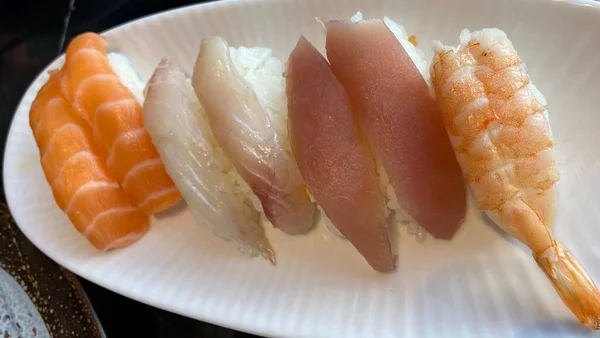 Sushi Mix Roll Plaat — Stockfoto