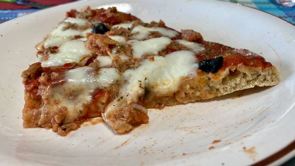 Pizza Bord Italiaans Eten — Stockfoto