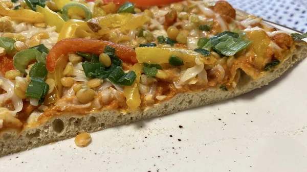 Pizzateller Italienisches Essen — Stockfoto