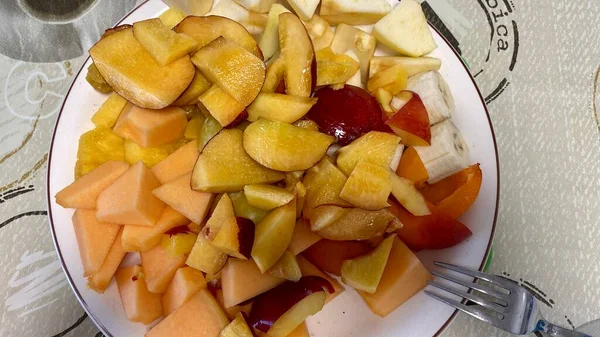 Micul Dejun Sănătos Fructe Legume — Fotografie, imagine de stoc
