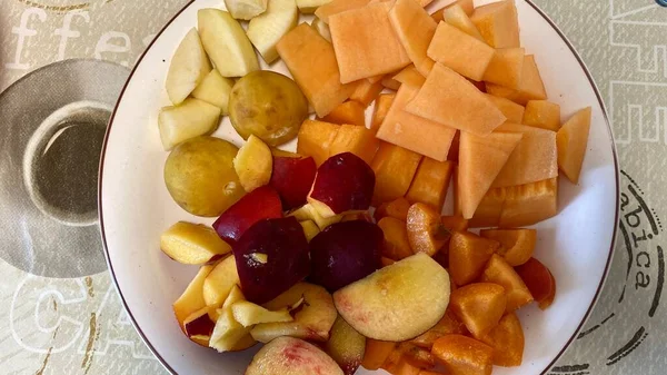Sağlıklı Kahvaltı Meyveleri Sebzeler — Stok fotoğraf