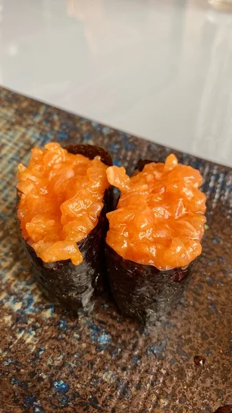 Suşi Balığı Japon Yemek Tabağı — Stok fotoğraf