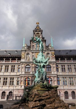 Antwerp, Belçika 'da güzel tarihi mimari 