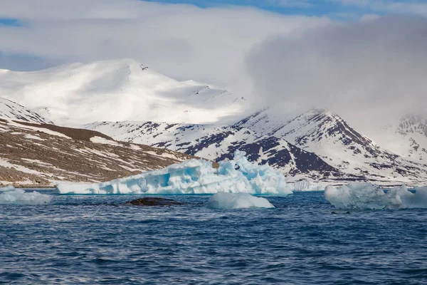 Bela Paisagem Ártica Com Neve — Fotografia de Stock