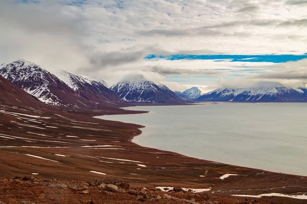 Krásná Arktická Krajina Sněhem — Stock fotografie